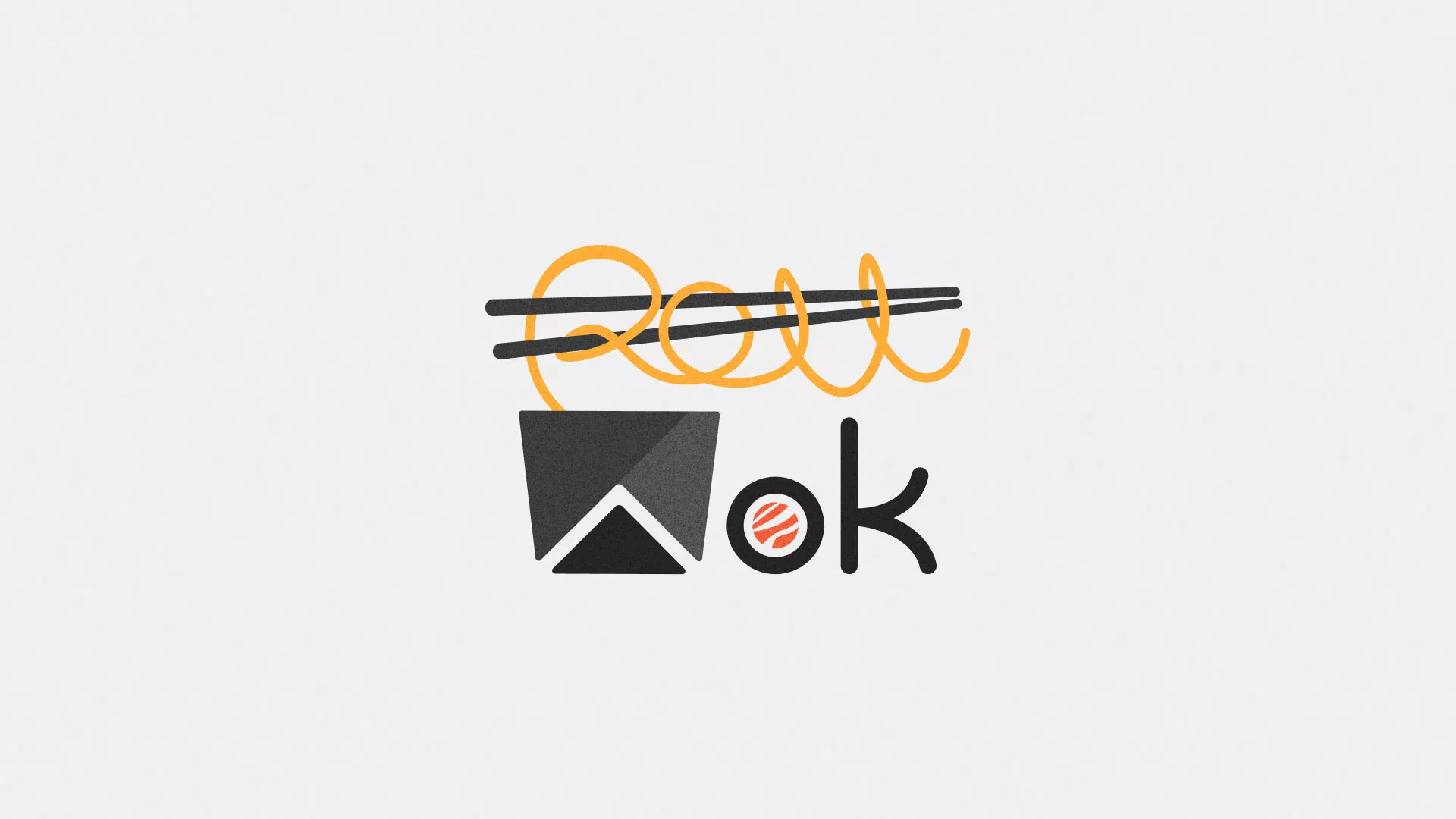 Разработка логотипа суши-бара «Roll Wok Club» в Заречном